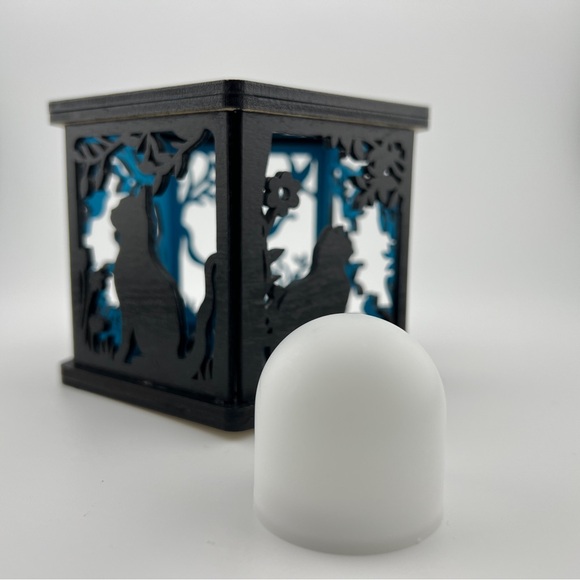 Cat Shadowbox Color Changing LED Lantern - Lamp - Nightlight - Picture 5 of 7